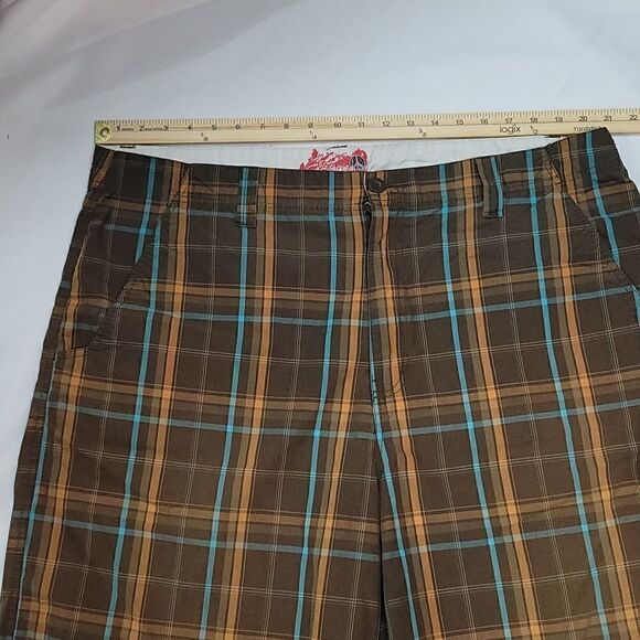Men's Pacific Blue Plaid Shorts Size 42 - Picture 3 of 7